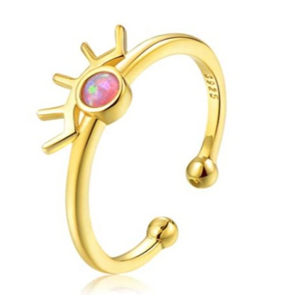 espere Sterling Silver Evil Eye Ring - Picture 2 of 3